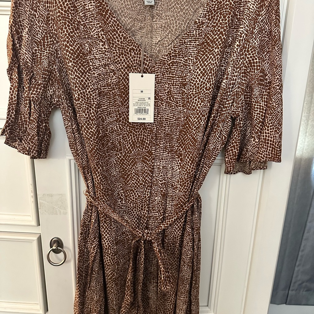 a new day Brown and White Midi Dress